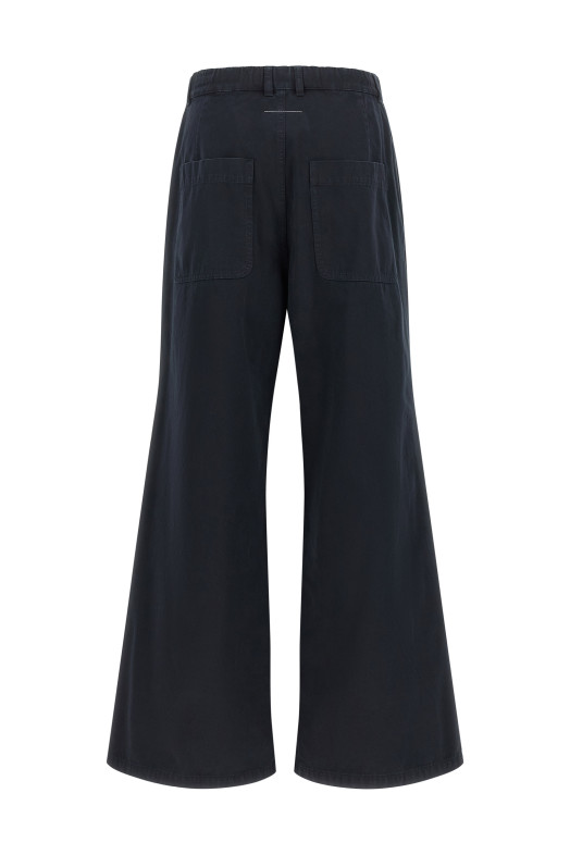 'White Stitch Line' pants Blue