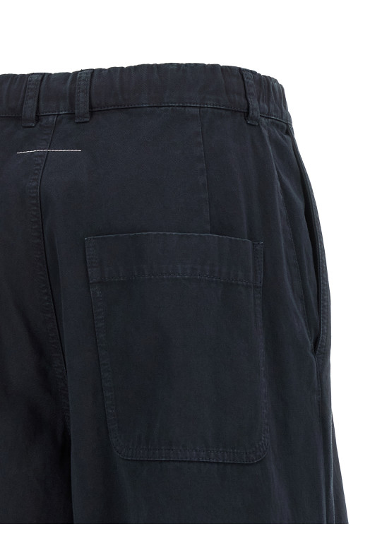 'White Stitch Line' pants Blue
