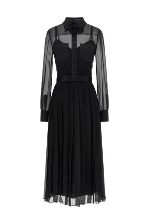 Chiffon dress Black