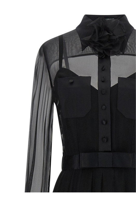Chiffon dress Black