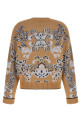 Jacquard wool blend sweater Brown