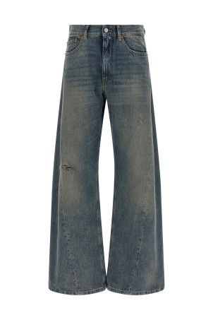 Джинсы с широкими брючинами, синие MM6 MAISON MARGIELA S52LA0238M30055994