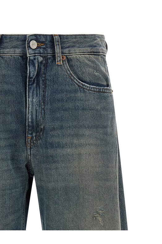 Джинсы с широкими брючинами, синие MM6 MAISON MARGIELA S52LA0238M30055994