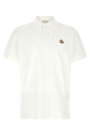 Logo patch polo shirt White