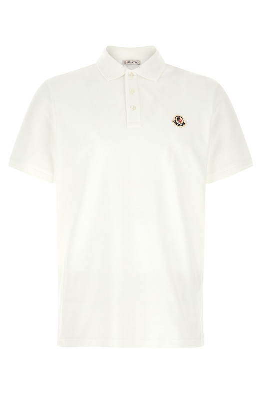 Logo patch polo shirt White