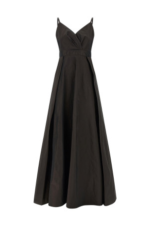 Maxi dress with bodice Brown