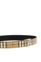 Logo buckle reversible belt Beige