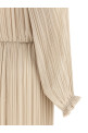 Long pleated dress Beige
