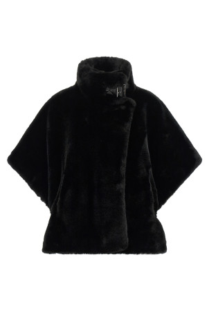 Fur cape Black