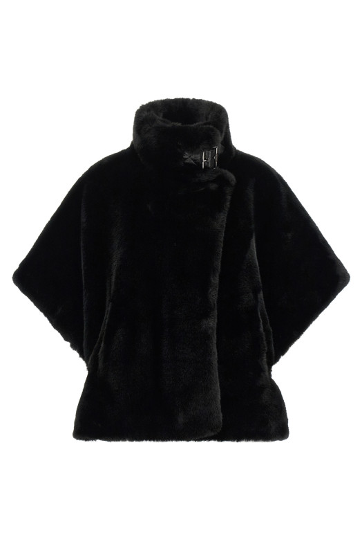 Fur cape Black
