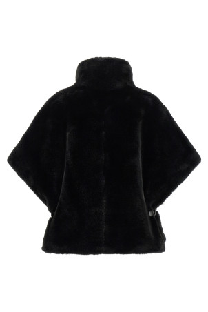 Fur cape Black
