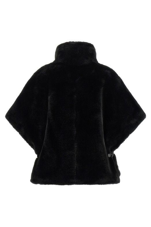 Fur cape Black