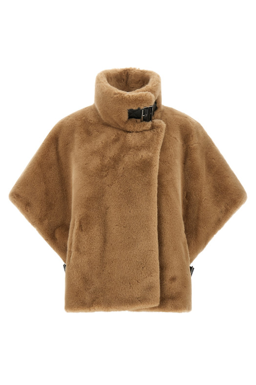 Fur cape Beige