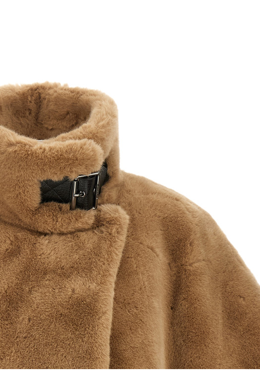 Fur cape Beige