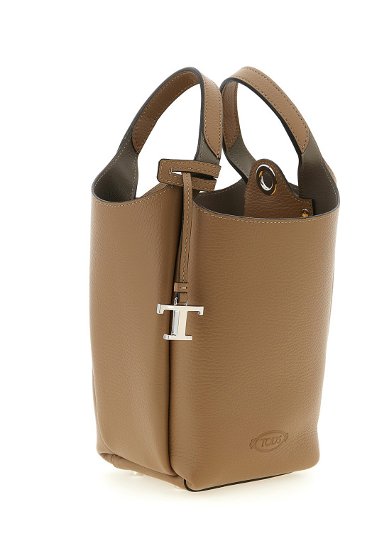 'T Timeless' mini bucket bag Brown