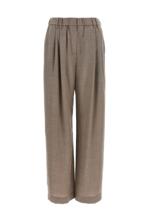 Light pants with pleats White