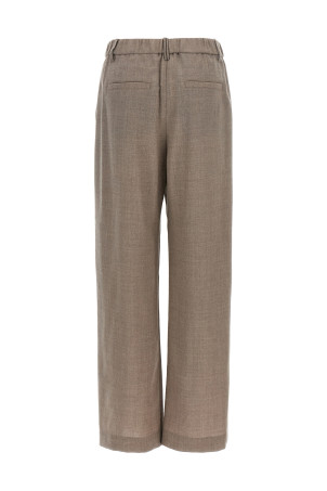 Light pants with pleats White