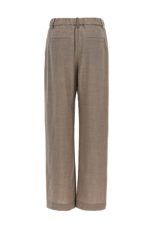 Light pants with pleats White