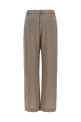 Light pants with pleats White