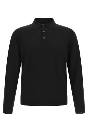 Flexwool wool polo shirt Black
