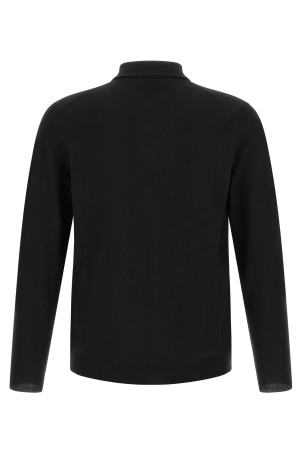 Flexwool wool polo shirt Black
