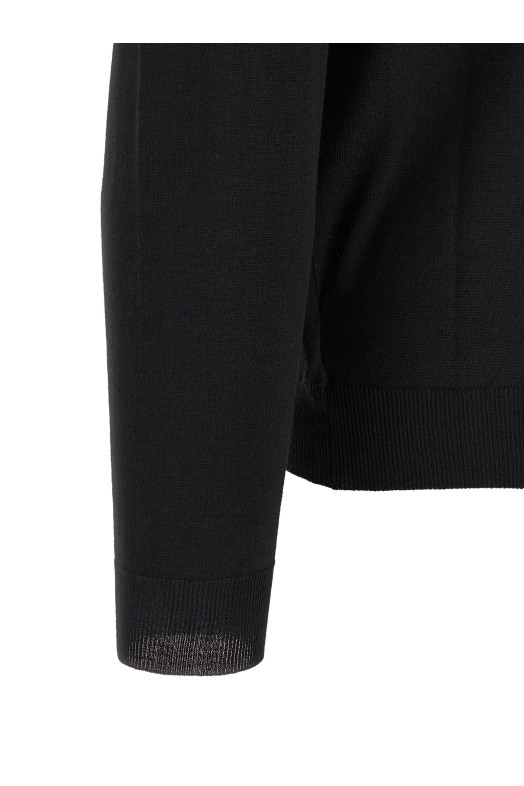Шерстяная рубашка-поло Flexwool, черная ZANONE 810232Z0290N3017