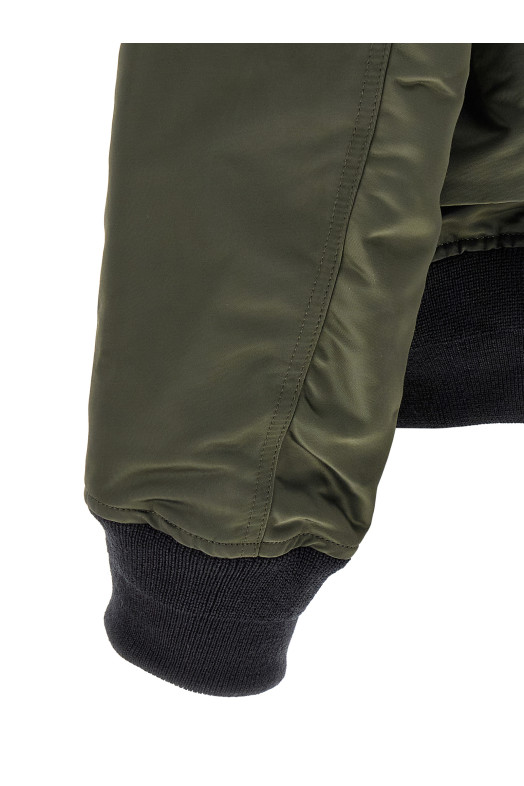 Двухслойный блузон зеленого цвета SACAI 2604039M531