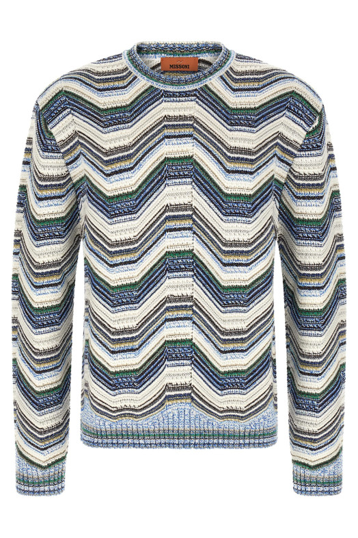 Свитер с геометрическим зигзагообразным узором, многоцветный MISSONI US26WN0KSMSPP