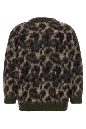 Кардиган с животным принтом, коричневый R13 R13WY198Y300BBROWNLEOPARDMOHAIR