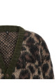 Кардиган с животным принтом, коричневый R13 R13WY198Y300BBROWNLEOPARDMOHAIR