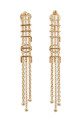 'Lettering' pendant earrings Gold