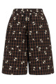 'Check Flower' bermuda shorts Brown