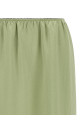 Satin froissé and lace skirt Green