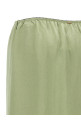 Satin froissé and lace skirt Green