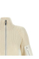 'Nylon Twill x Wool Knit' blouson White