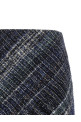 Check wool skirt Blue