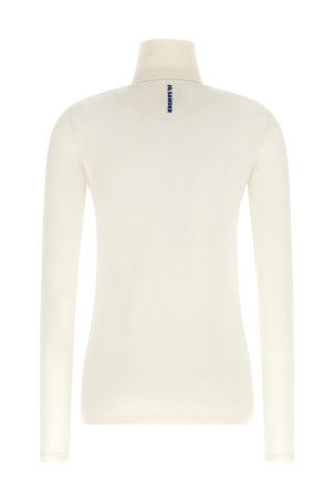 Свитер с полузастежкой-молнией, белый JIL SANDER J02GC0170J70021102