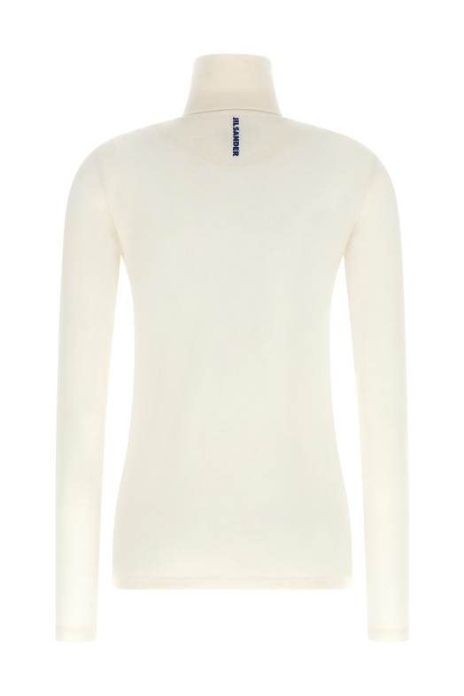 Свитер с полузастежкой-молнией, белый JIL SANDER J02GC0170J70021102