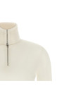 Свитер с полузастежкой-молнией, белый JIL SANDER J02GC0170J70021102