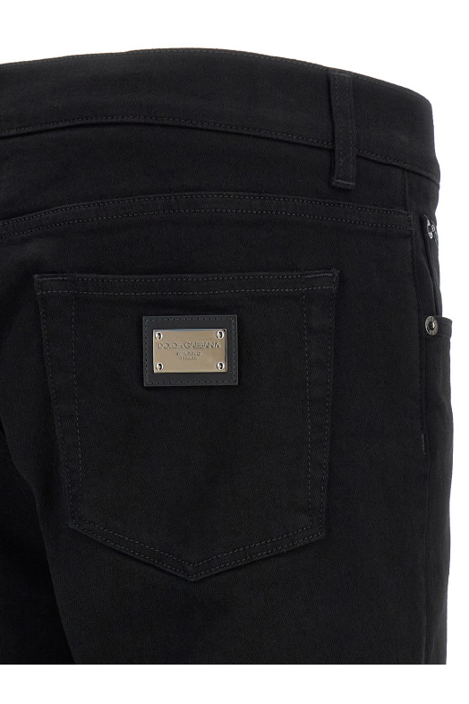 Логотип на джинсовой нашивке «Black» DOLCE & GABBANA GY07CDG8OW8S9001