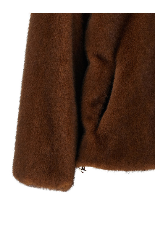 Бомбер из искусственного меха, коричневый HERNO GI000318D127398800