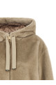 Eco fur hooded Beige