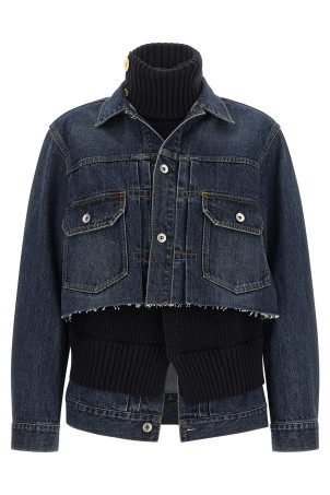 Гібридна куртка синього кольору SACAI 2608589436
