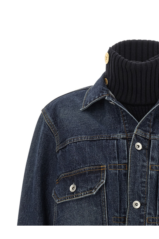 Гібридна куртка синього кольору SACAI 2608589436