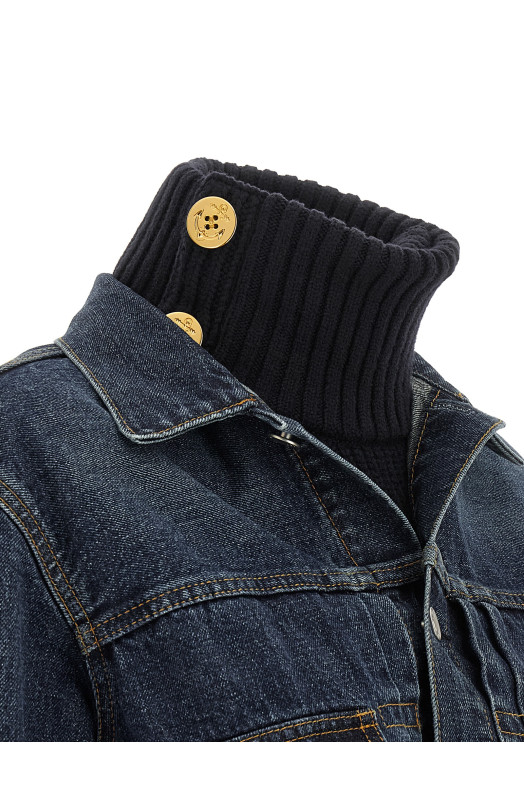 Гібридна куртка синього кольору SACAI 2608589436