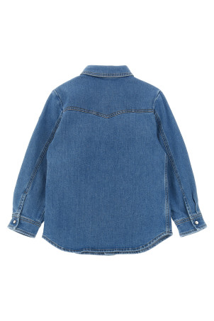 Джинсовая рубашка синего цвета MONCLER ENFANT L29542F00001598A1730
