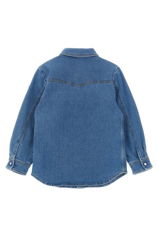 Джинсовая рубашка синего цвета MONCLER ENFANT L29542F00001598A1730