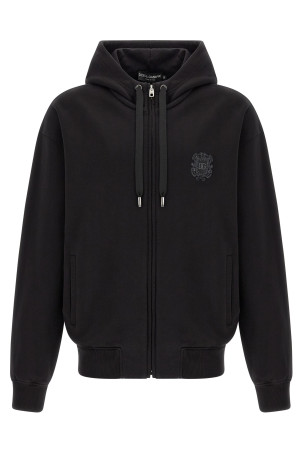 Coat of arms logo hoodie Black