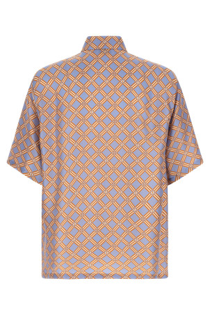 'Net' print silk shirt Multicolor