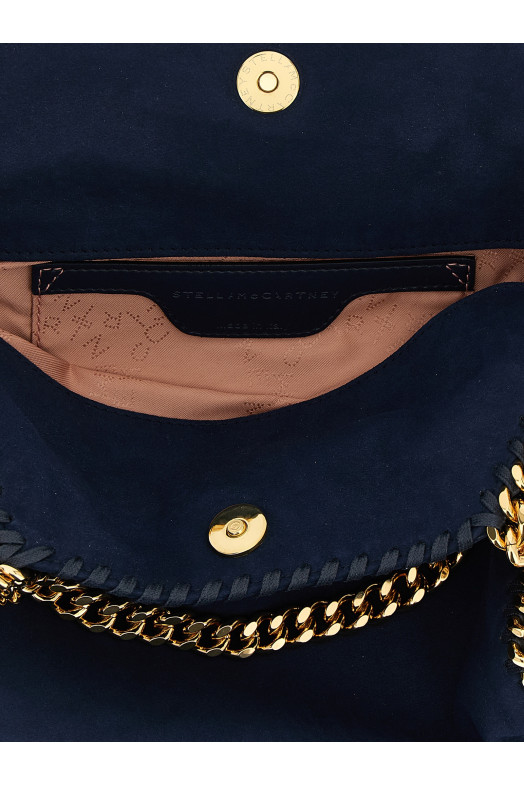 Замшевая сумка через плечо «Falabella mini», синяя 371223WP05434000